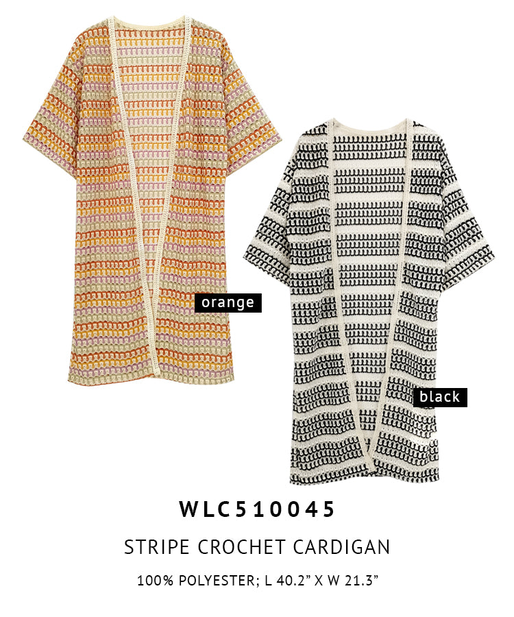 Stripe Crochet Cardigan