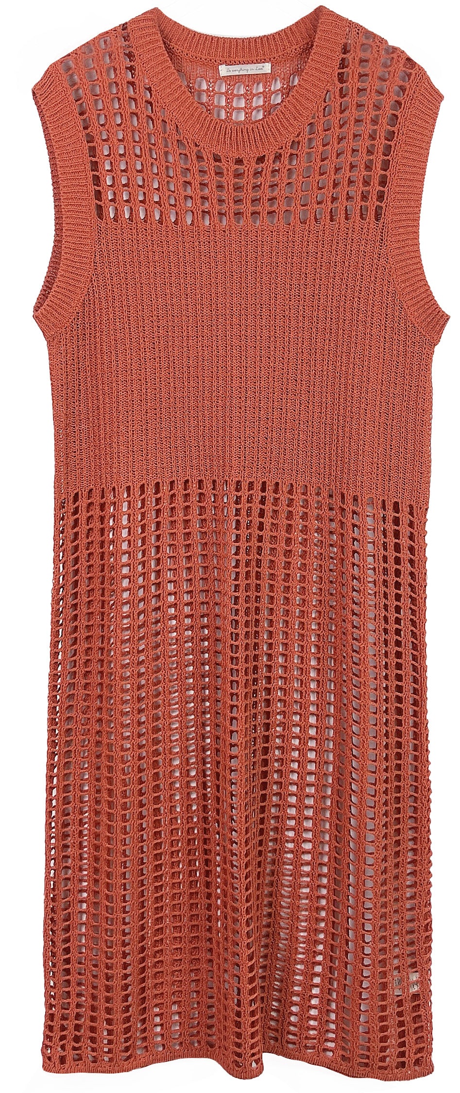 Chest Blocked Crochet Long Dress