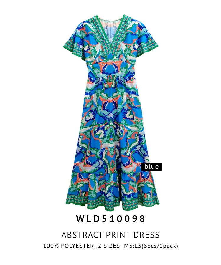 Abstract Print Dress