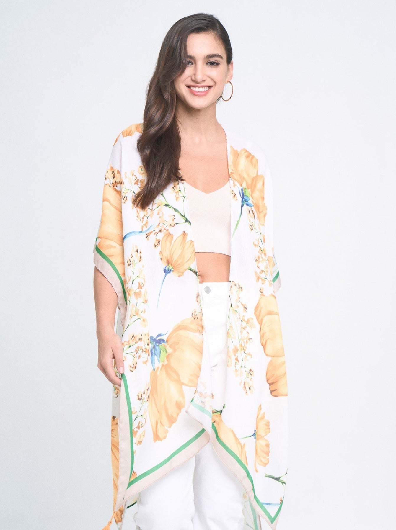Floral Print Kimono