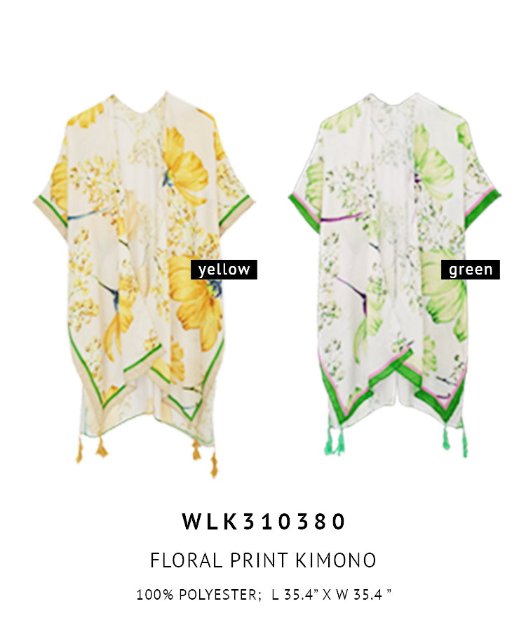 Floral Print Kimono