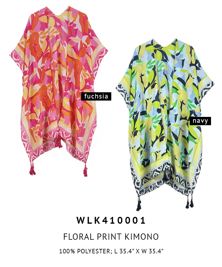 Floral Print Kimono