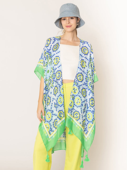 Tile Print Kimono