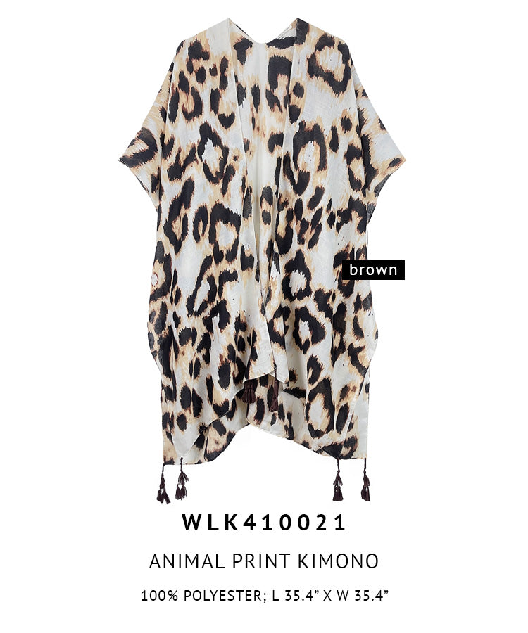 Animal Print Kimono
