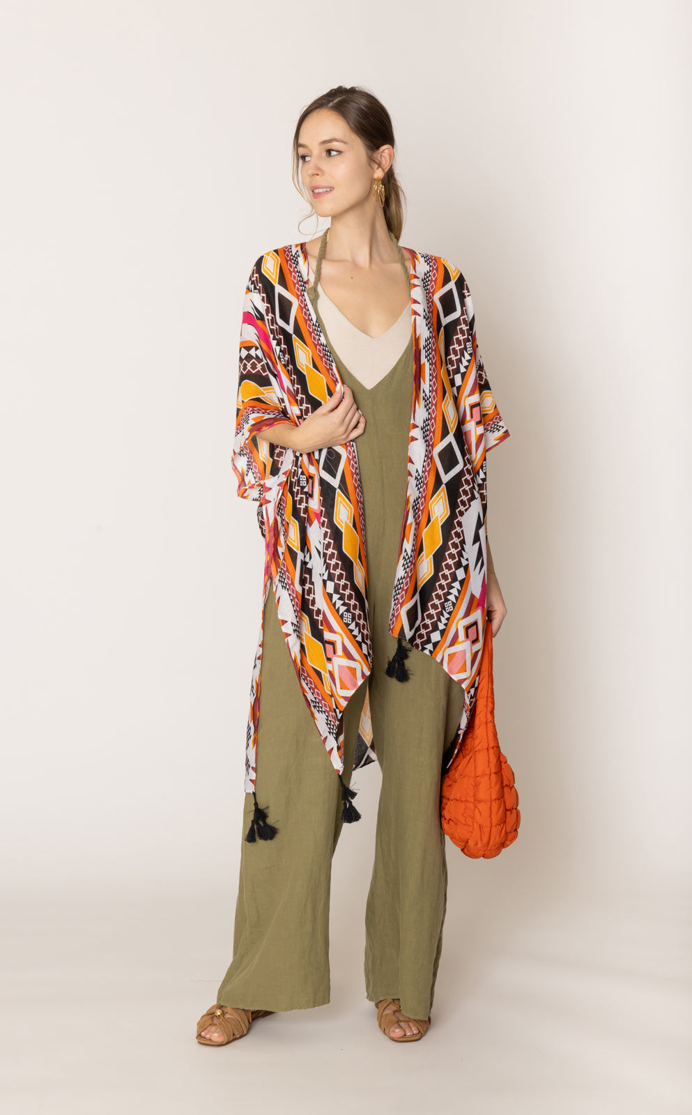 Aztec Print Kimono