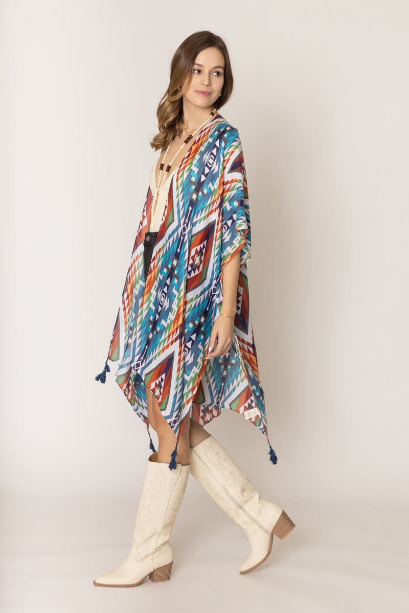 Aztec Print Kimono