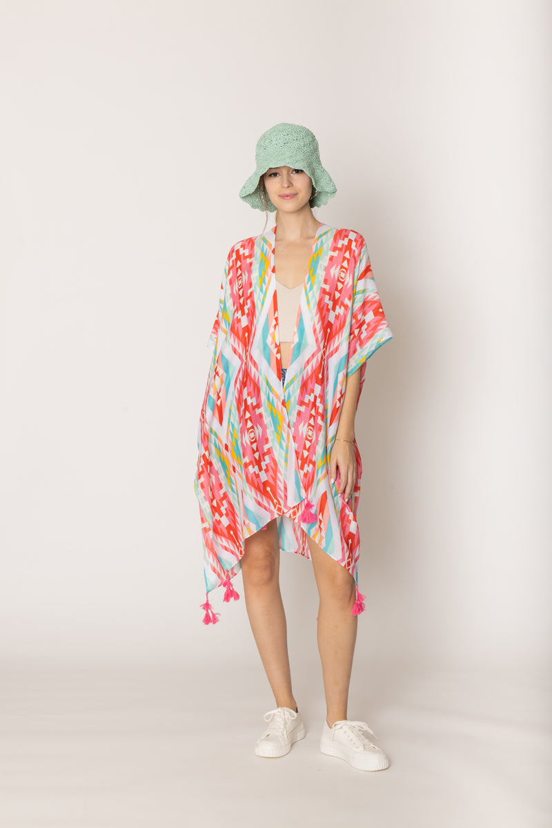 Aztec Print Kimono