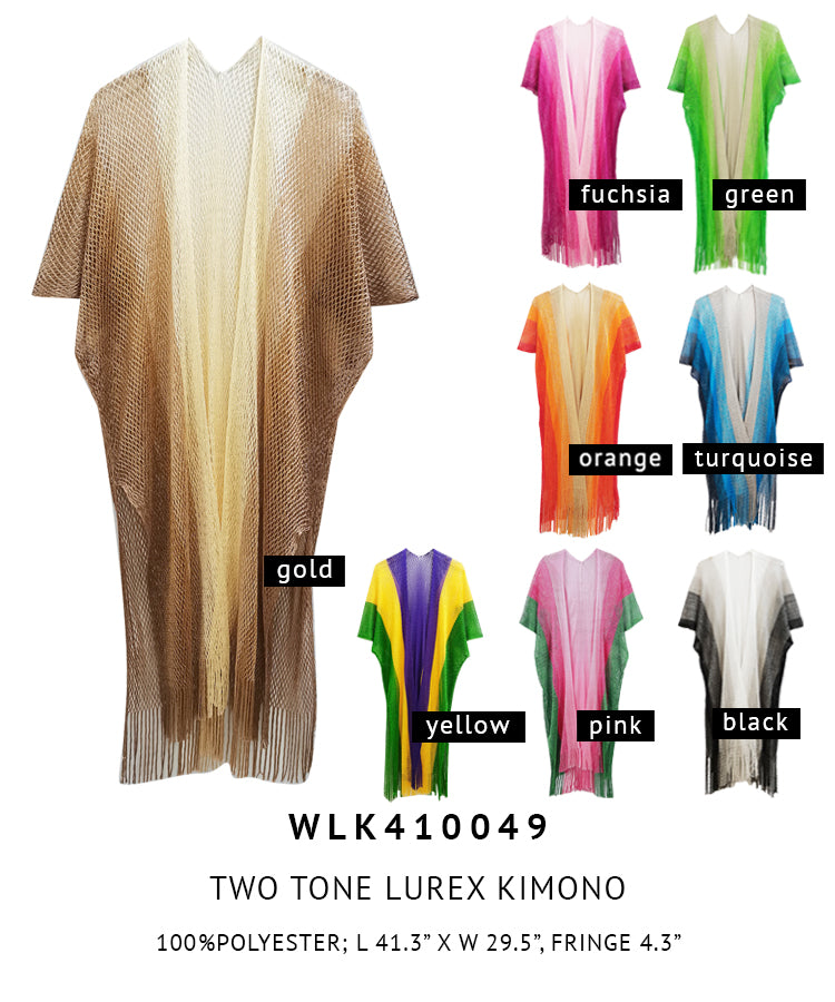 Two Tone Lurex Kimono