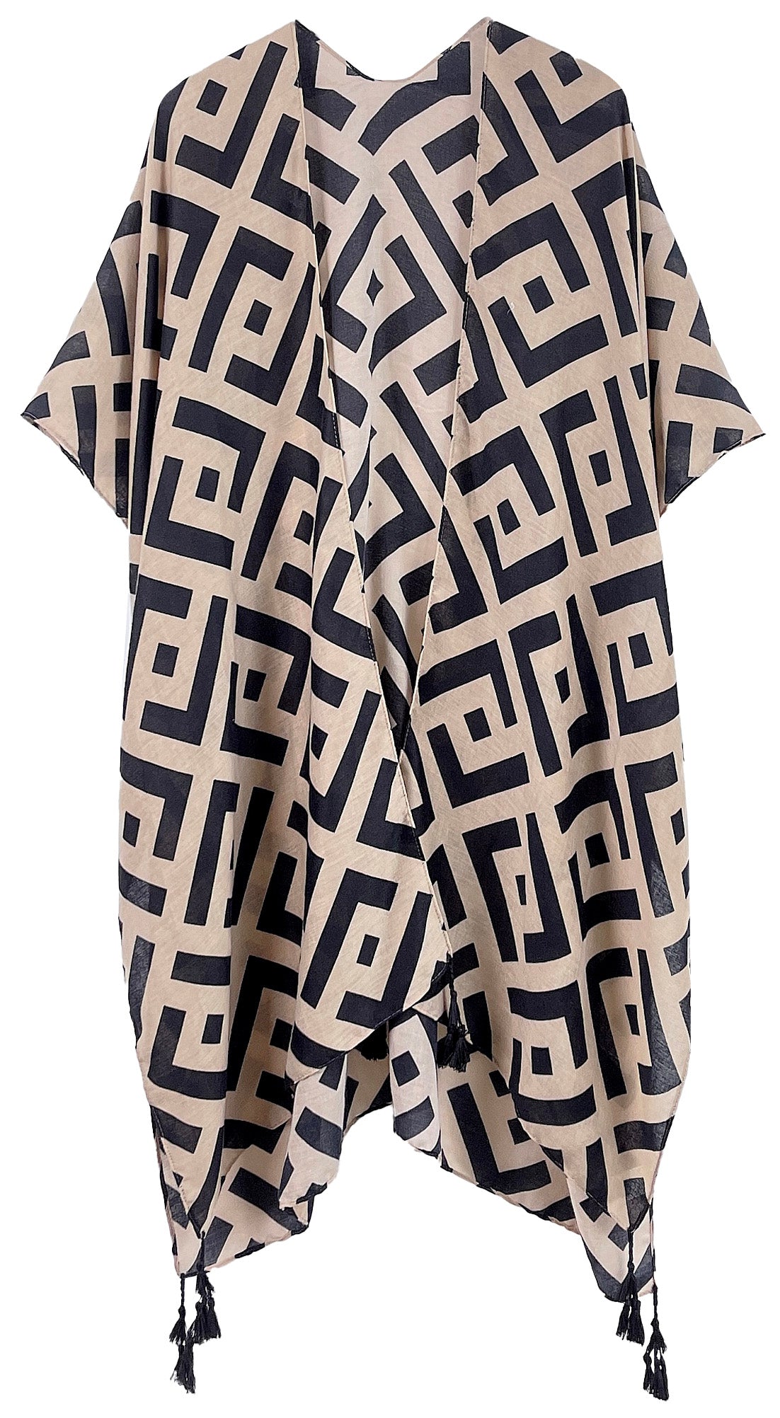 Geometric Print Kimono