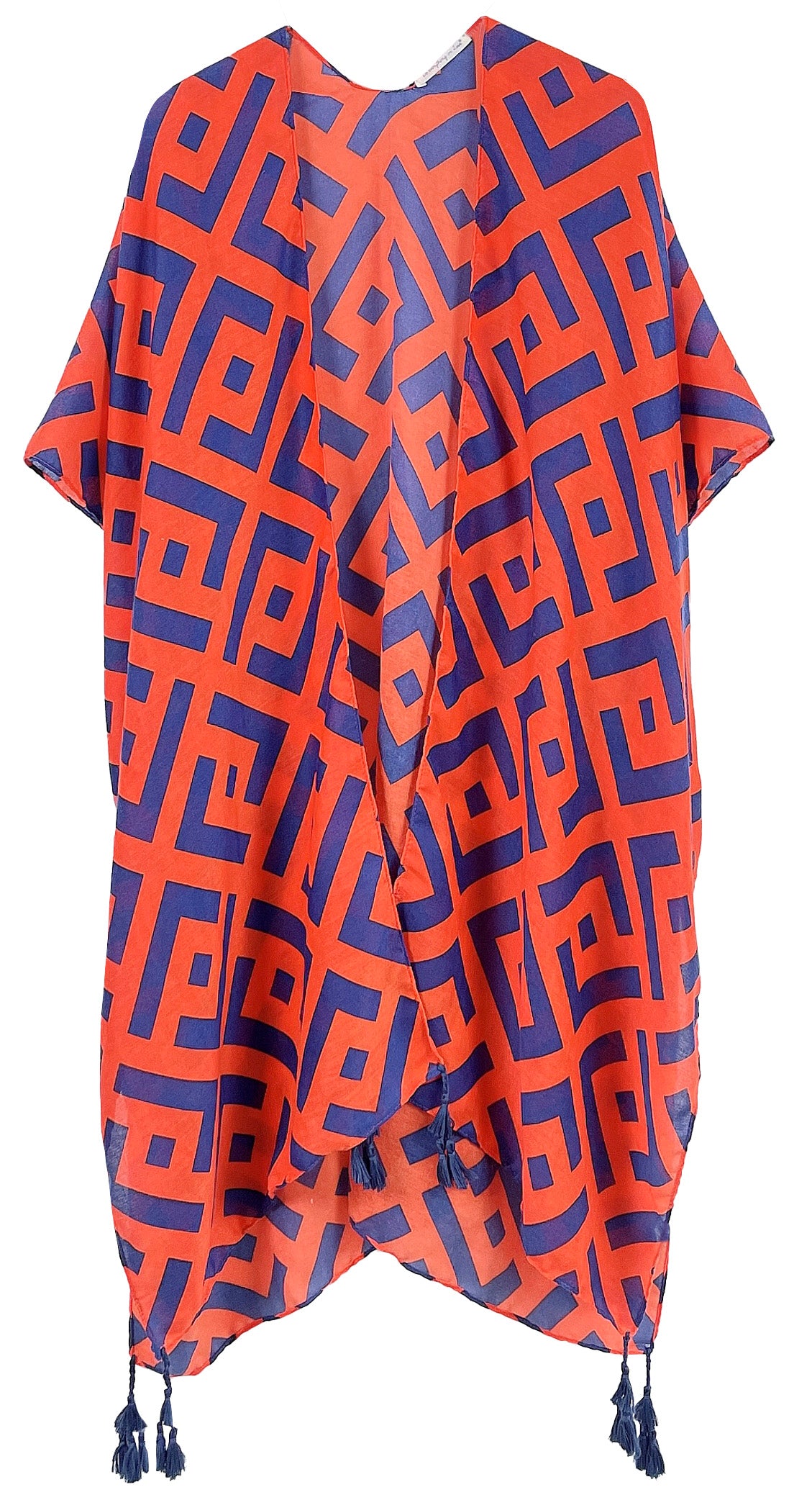 Geometric Print Kimono