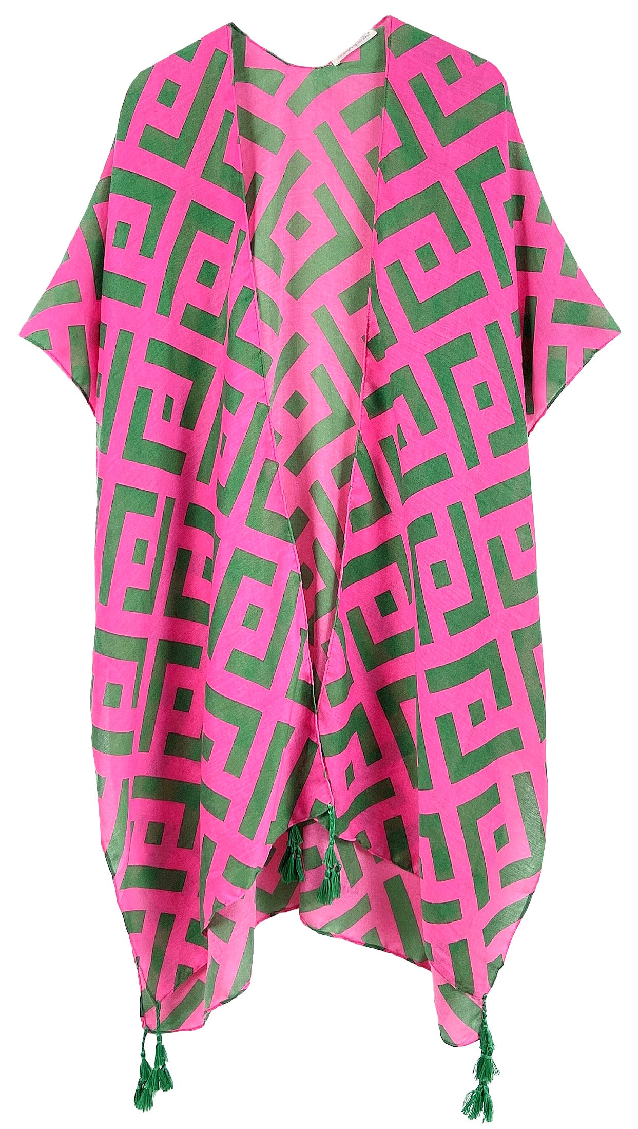 Geometric Print Kimono