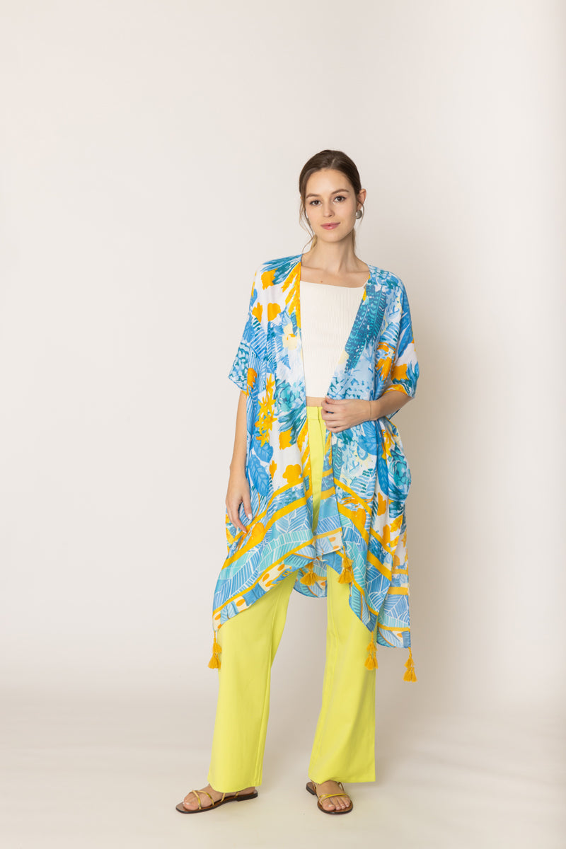 Floral Print Kimono