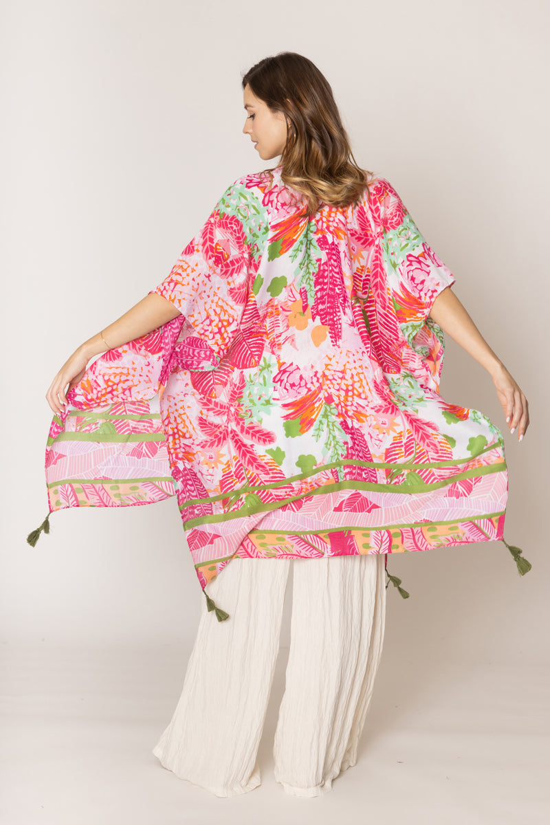 Floral Print Kimono