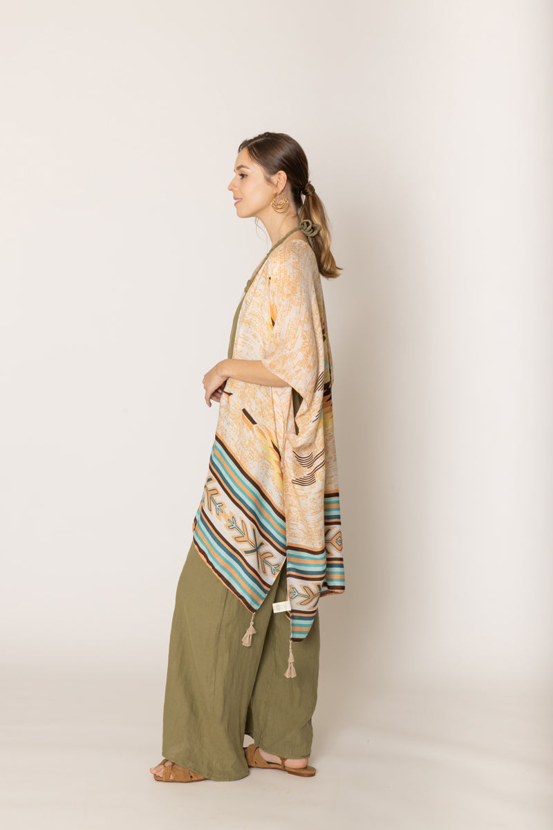 Aztec Print Kimono