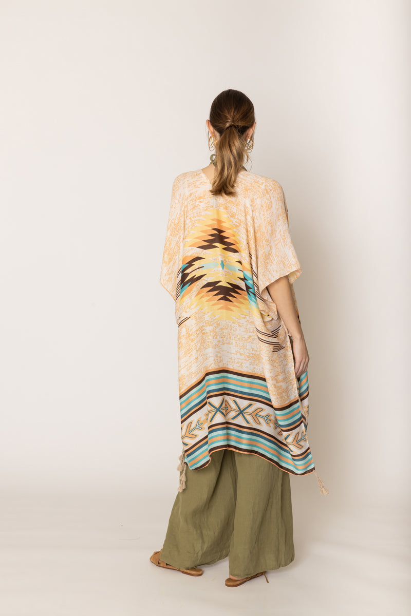 Aztec Print Kimono