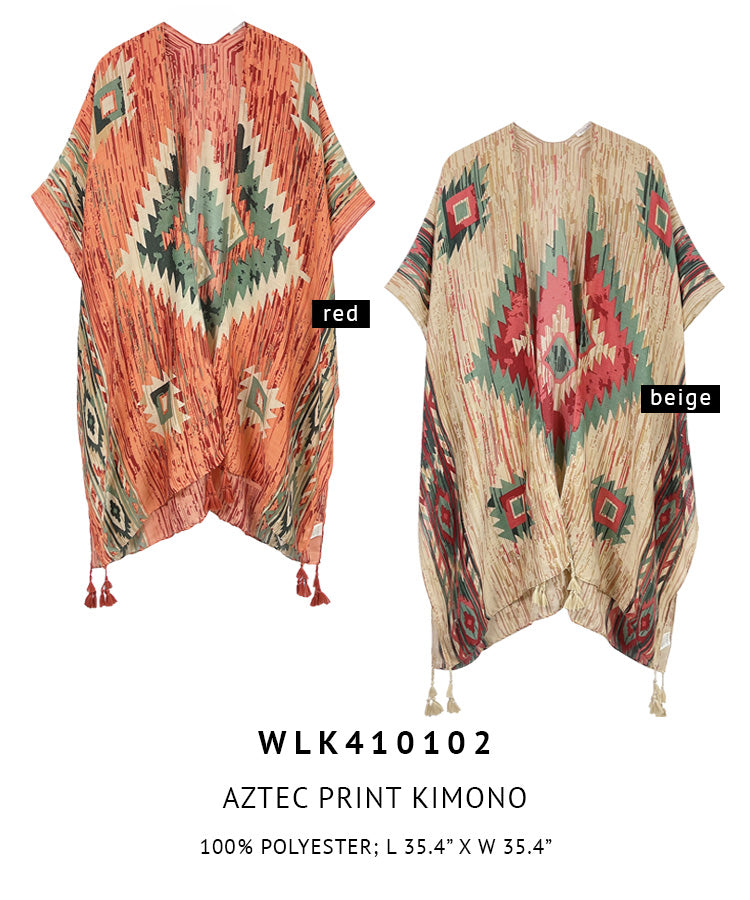 Aztec Print Kimono