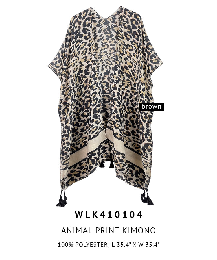 Animal Print Kimono