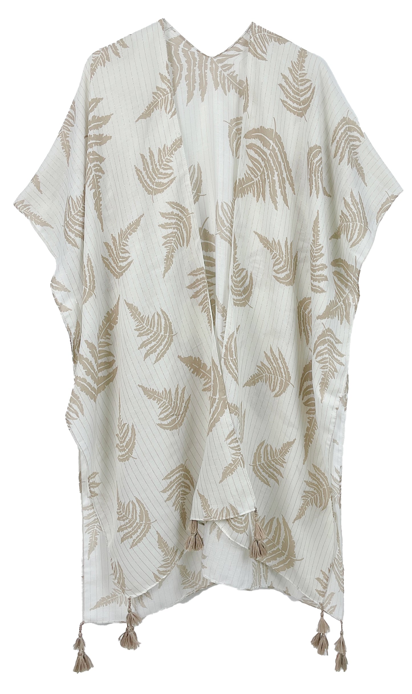 Two Tone Print Lurex Kimono
