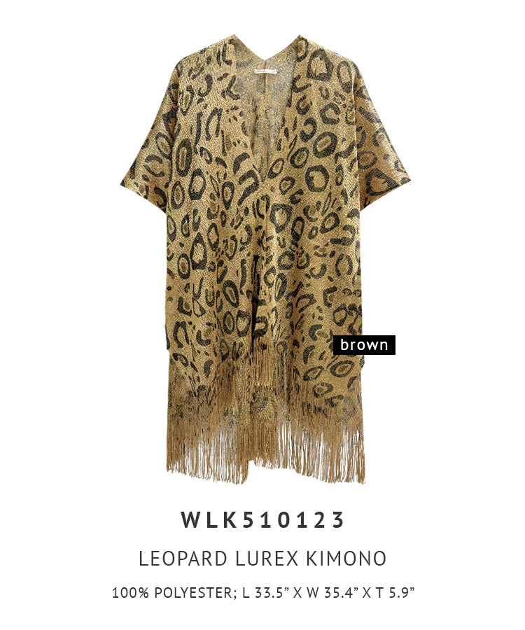 Leopard Lurex Kimono