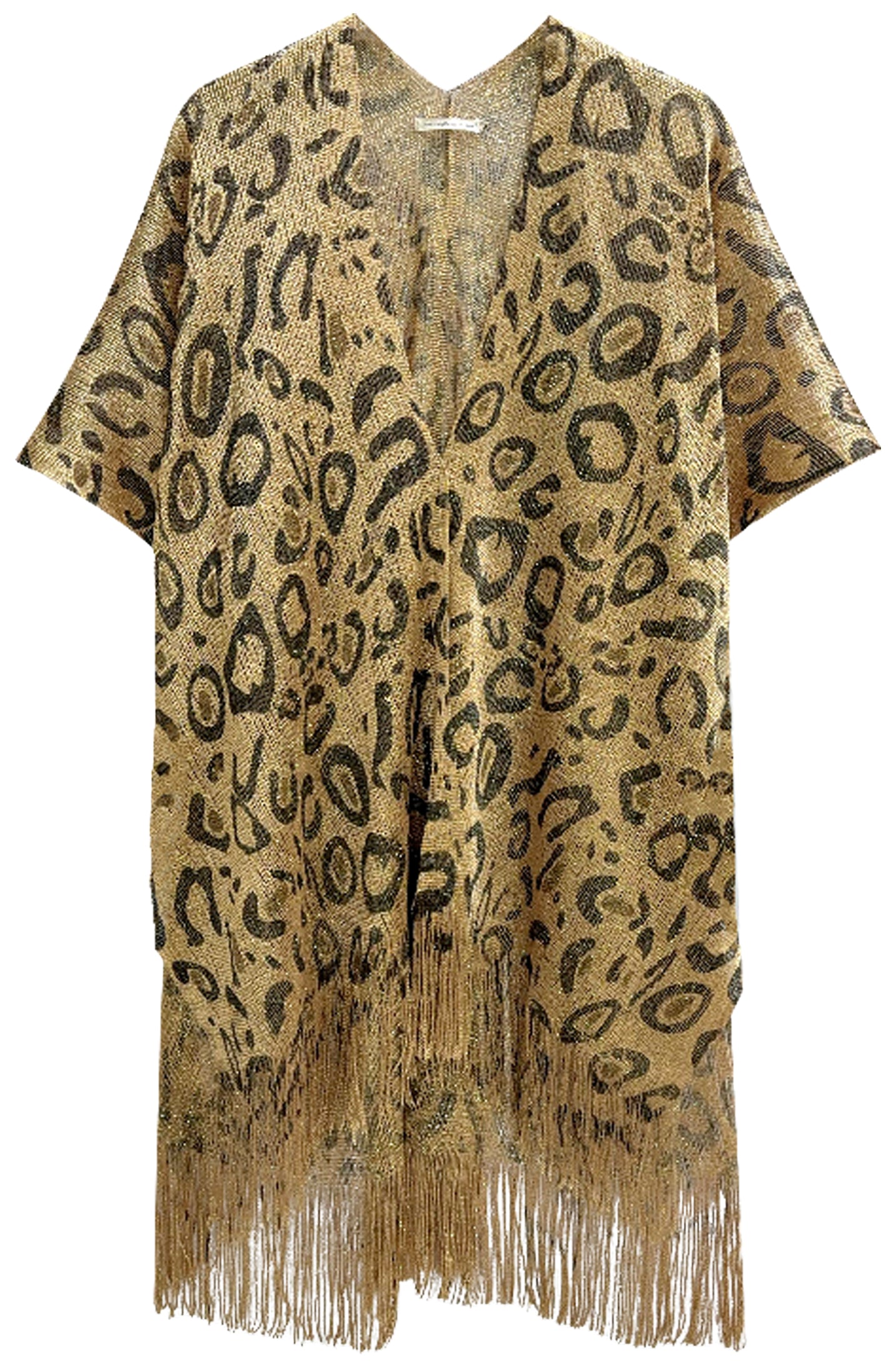 Leopard Lurex Kimono