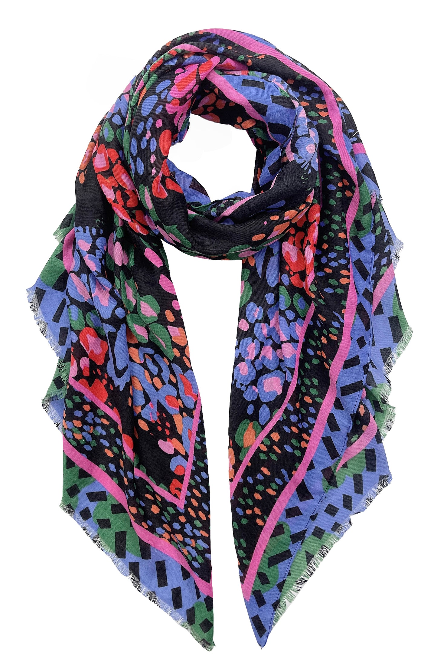 Multi Color Animal Print Scarf