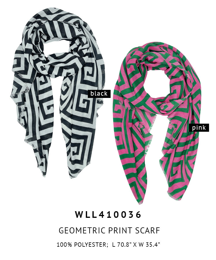 Geometric Print Scarf