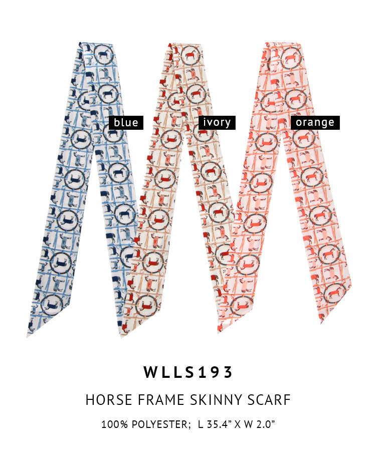Horse Frame Skinny Scarf