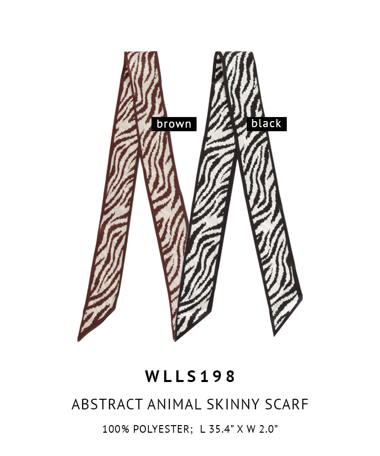 Abstract Animal Skinny Scarf