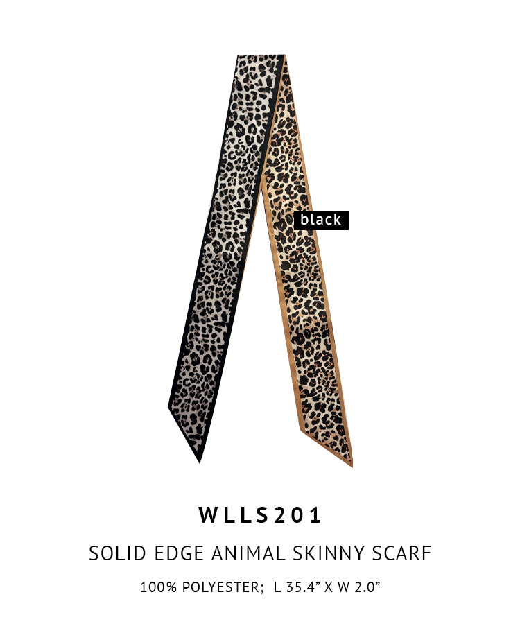 Solid Edge Animal Skinny Scarf