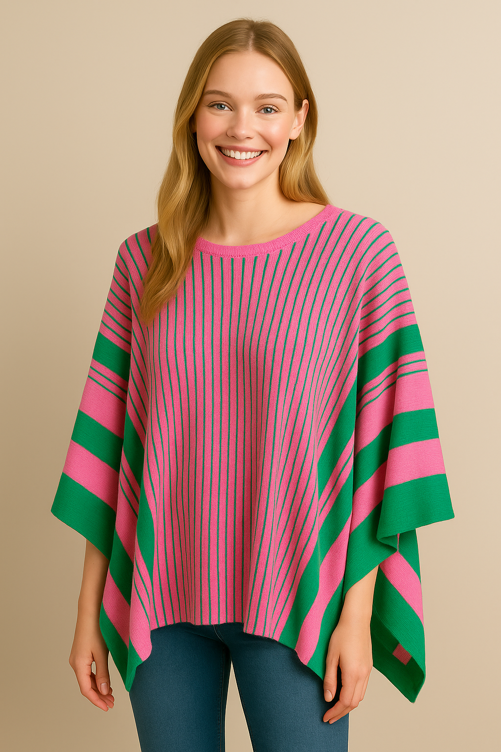 Stripe Poncho
