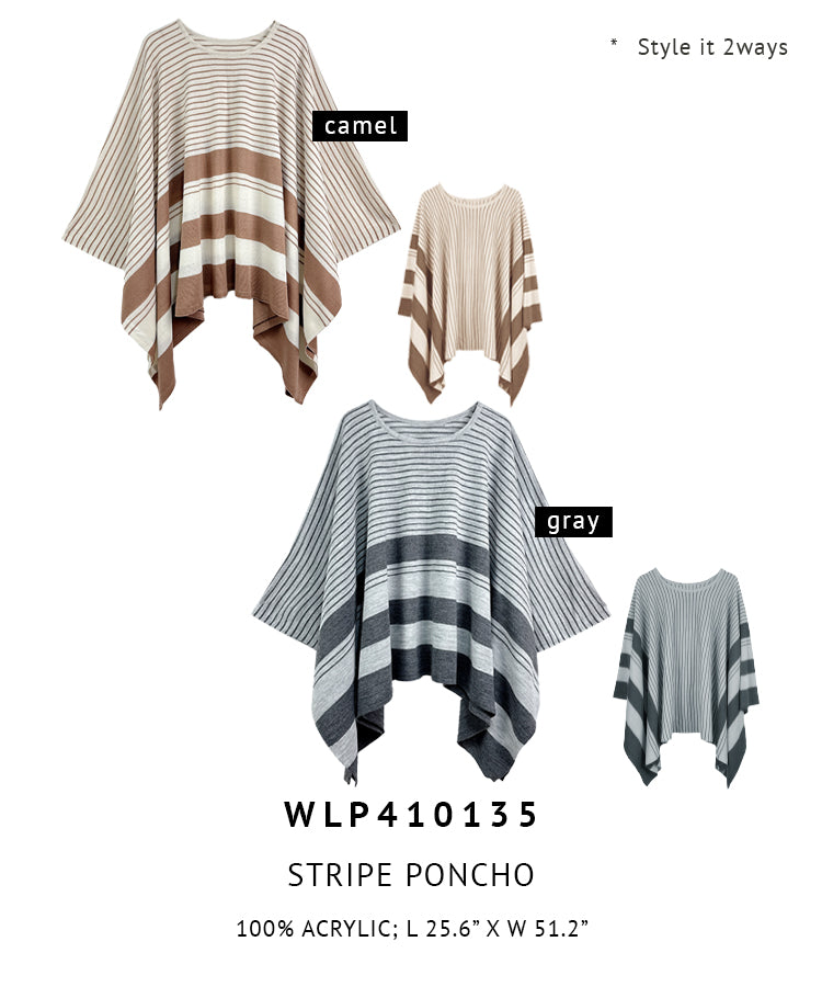 Stripe Poncho