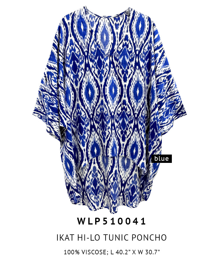 Ikat Hi-Lo Tunic Poncho