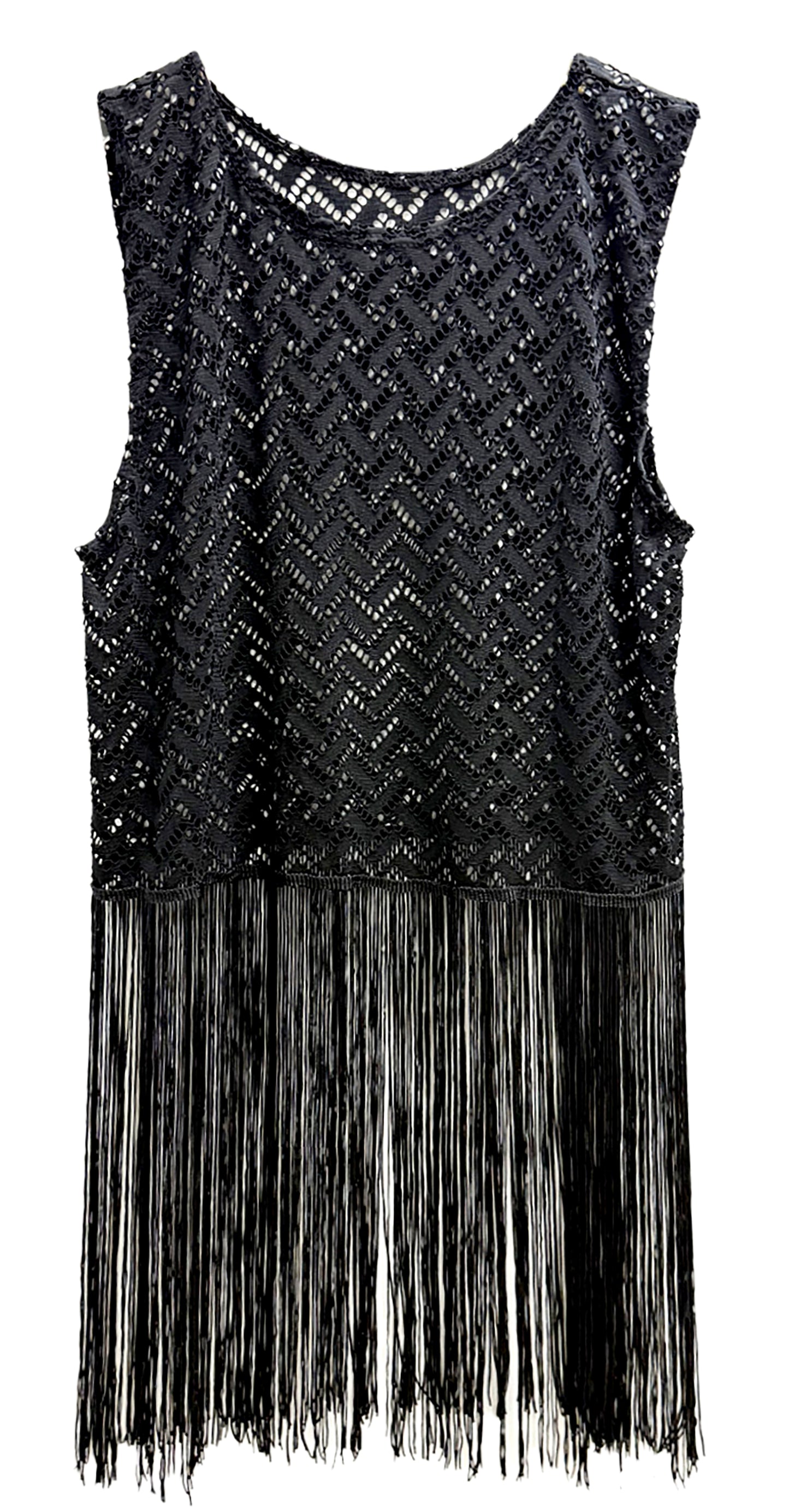 Crochet Poncho with Fringe