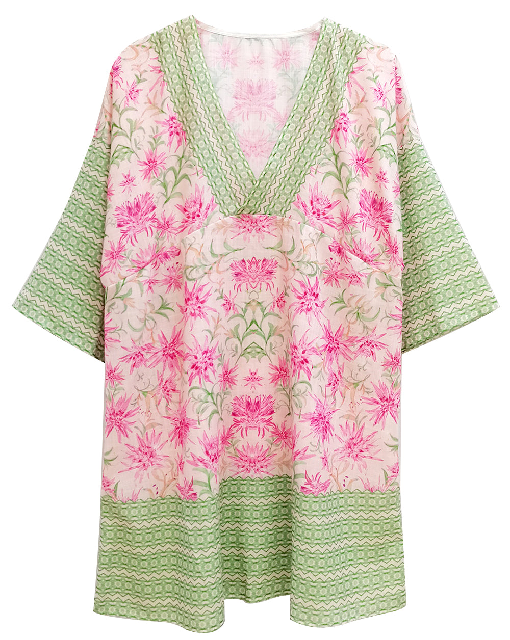 Floral Print Poncho