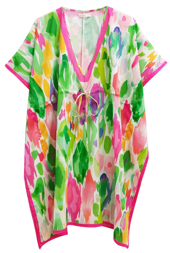 Watercolor Print Poncho