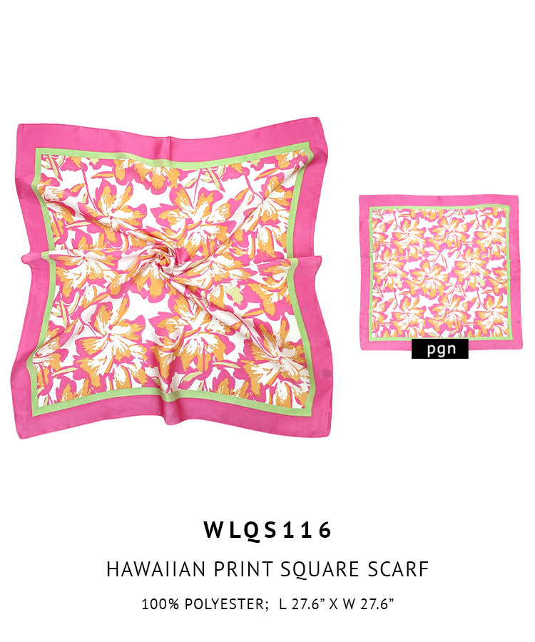 Hawaiian Print Square Scarf