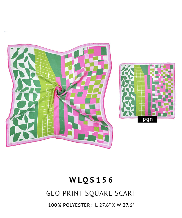 Geo Print Square Scarf