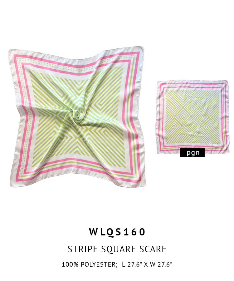 Stripe Print Square Scarf