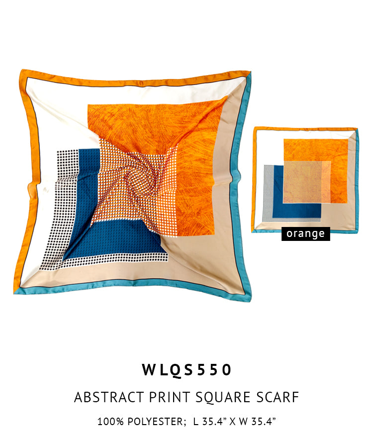 Abstract Print Square Scarf