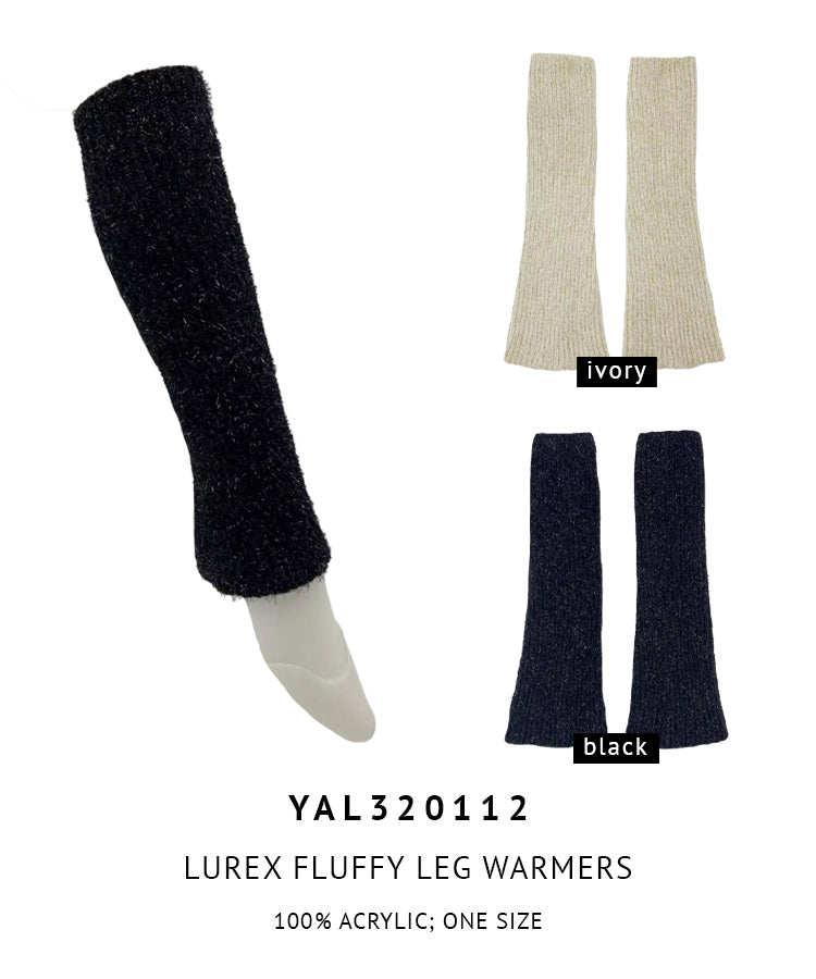 Lurex Fluffy Leg Warmers