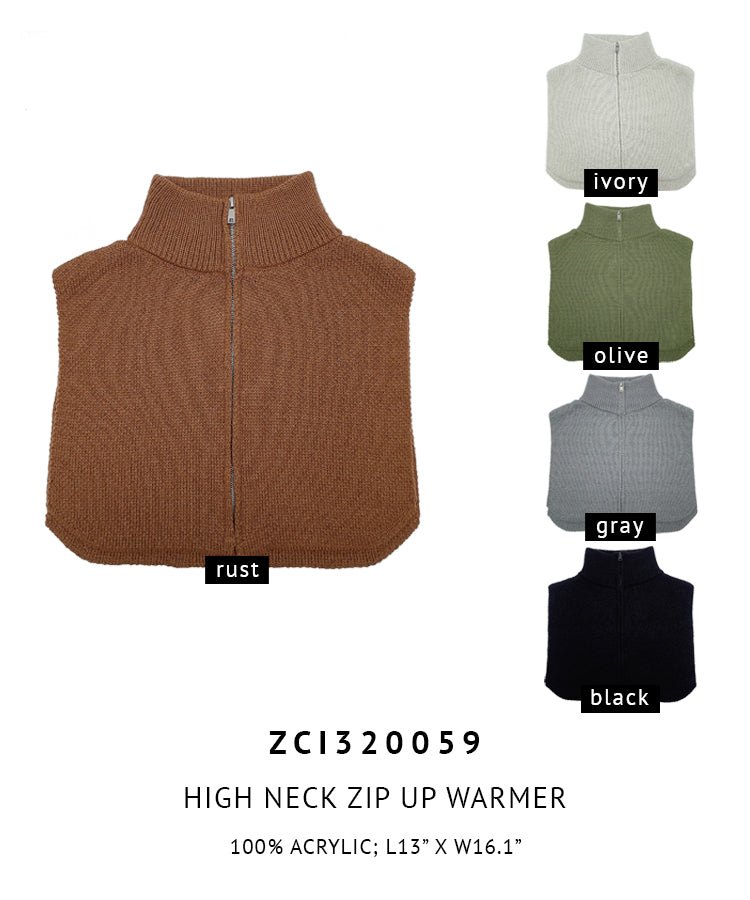 High Neck Zip Up Warmer