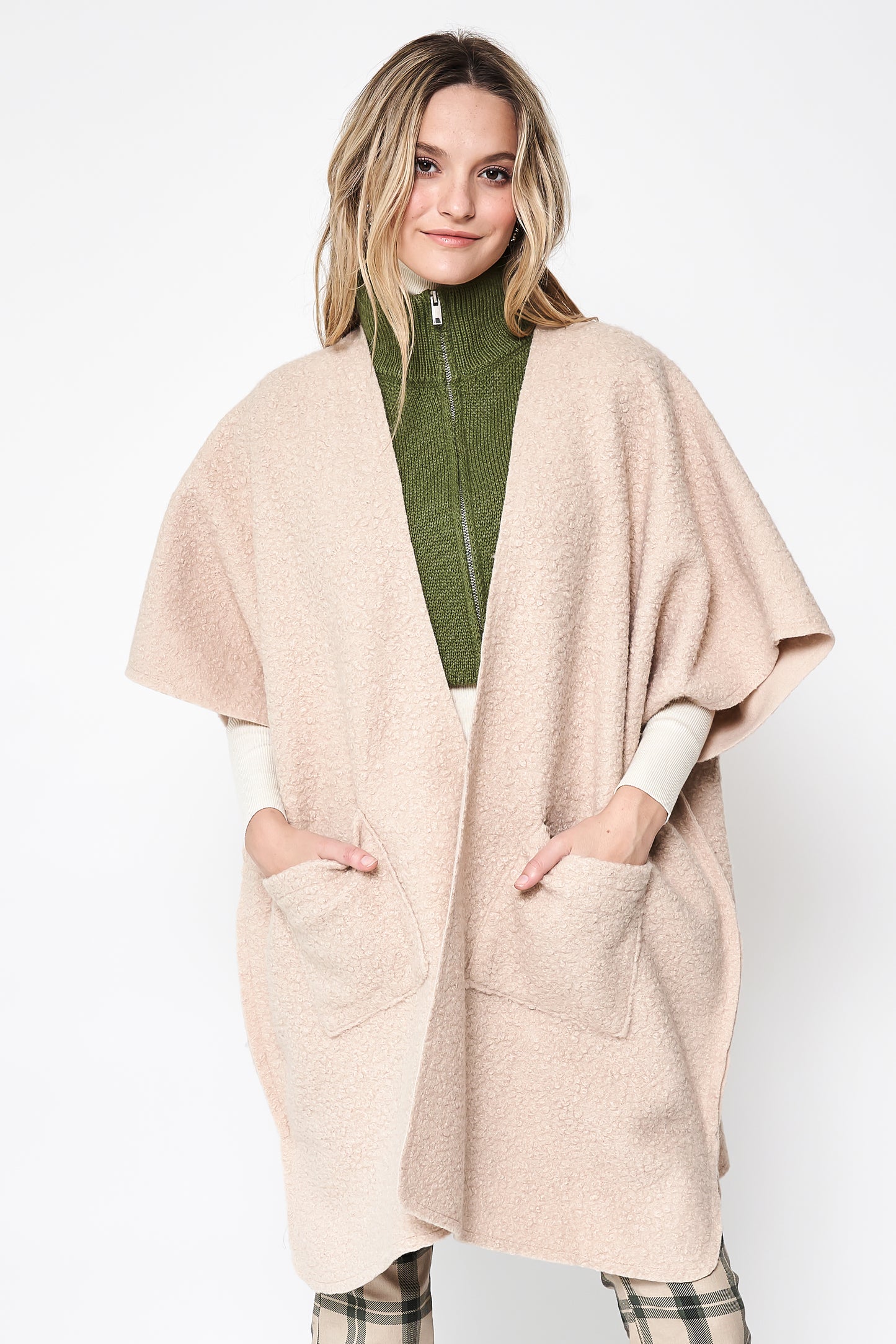 Open Front Pocket Kimono