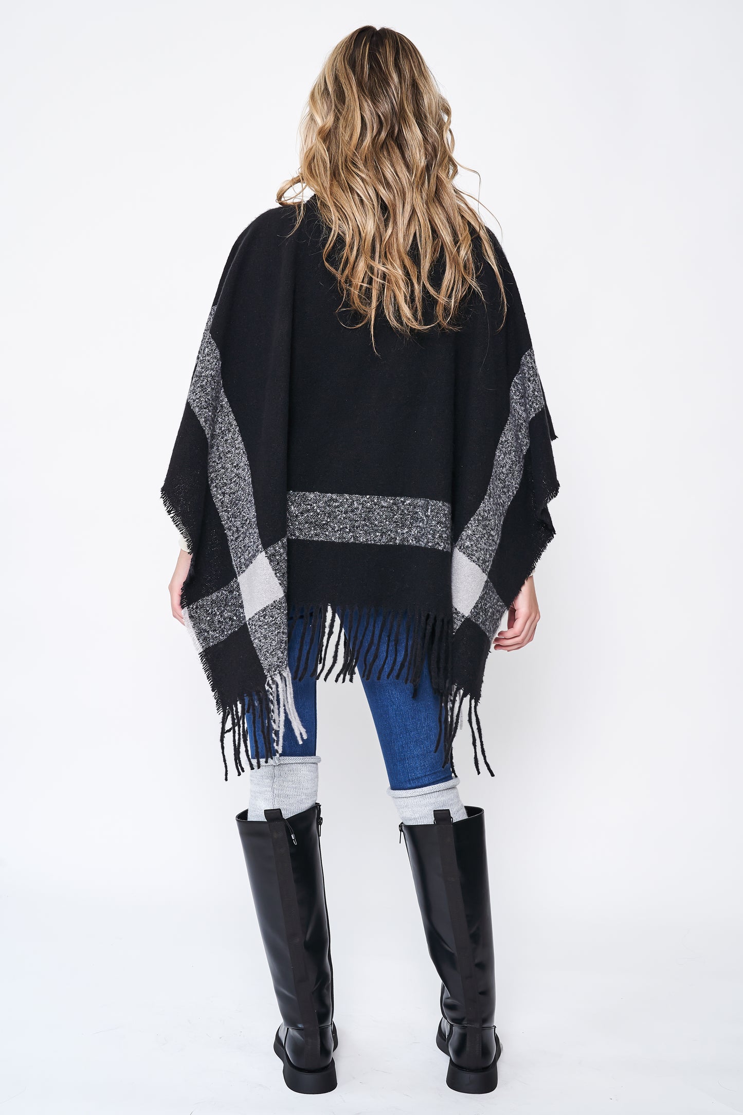 Open Front Bold Border Cape