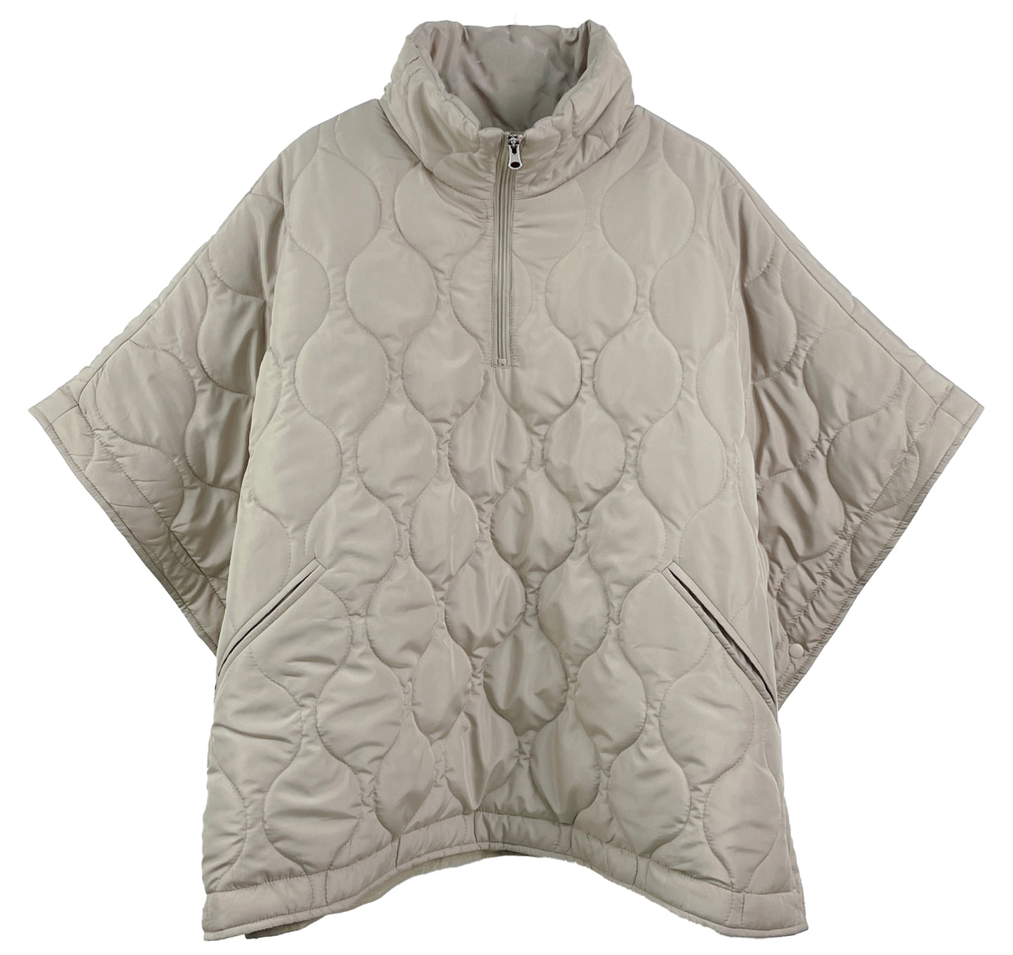 Quilted Puffer Poncho