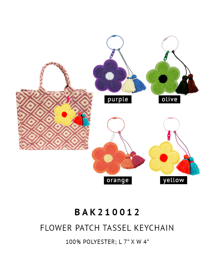 Flower Patch Tassel Keychain