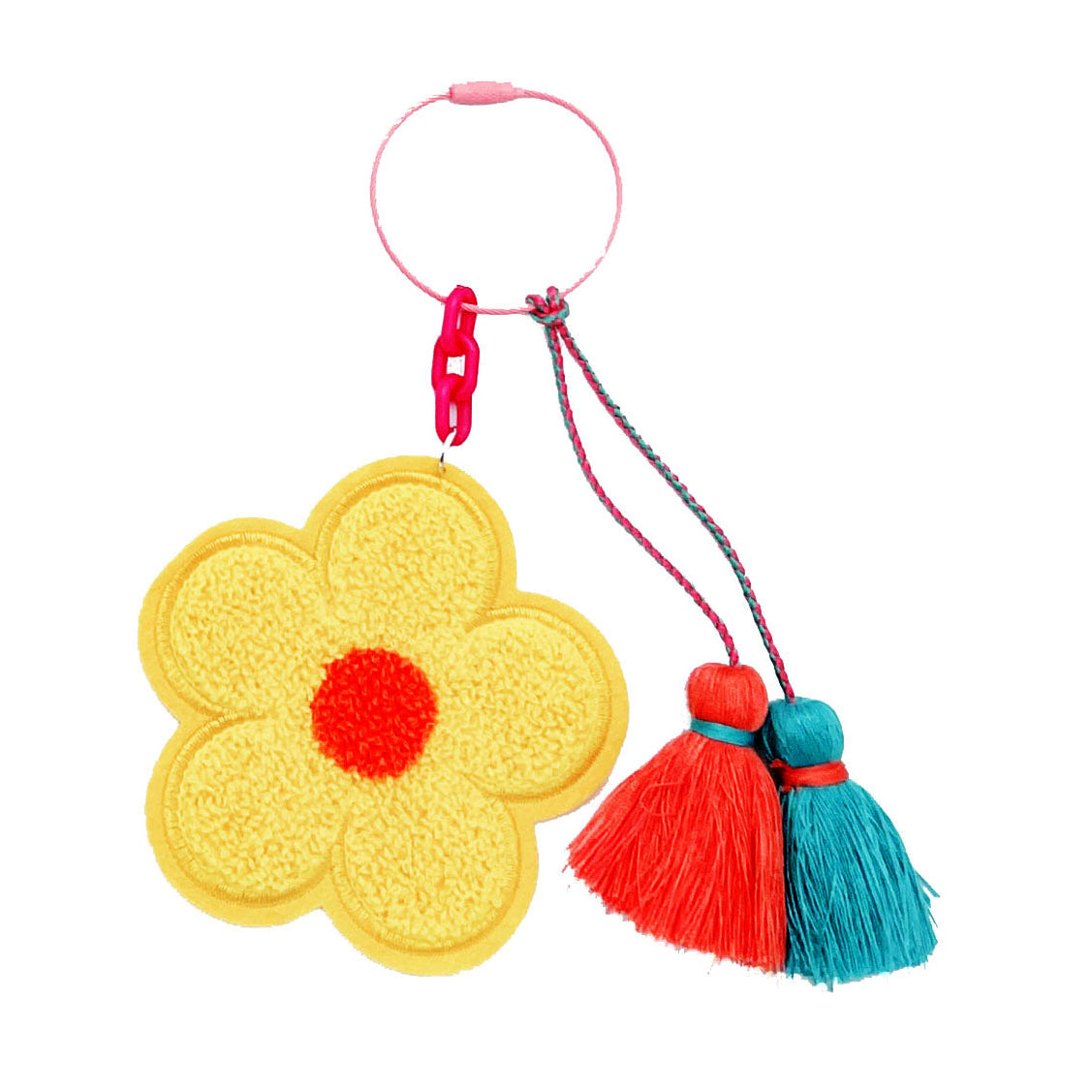 Flower Patch Tassel Keychain