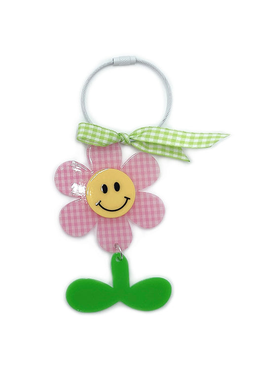 Smile Sun Flower Keychain
