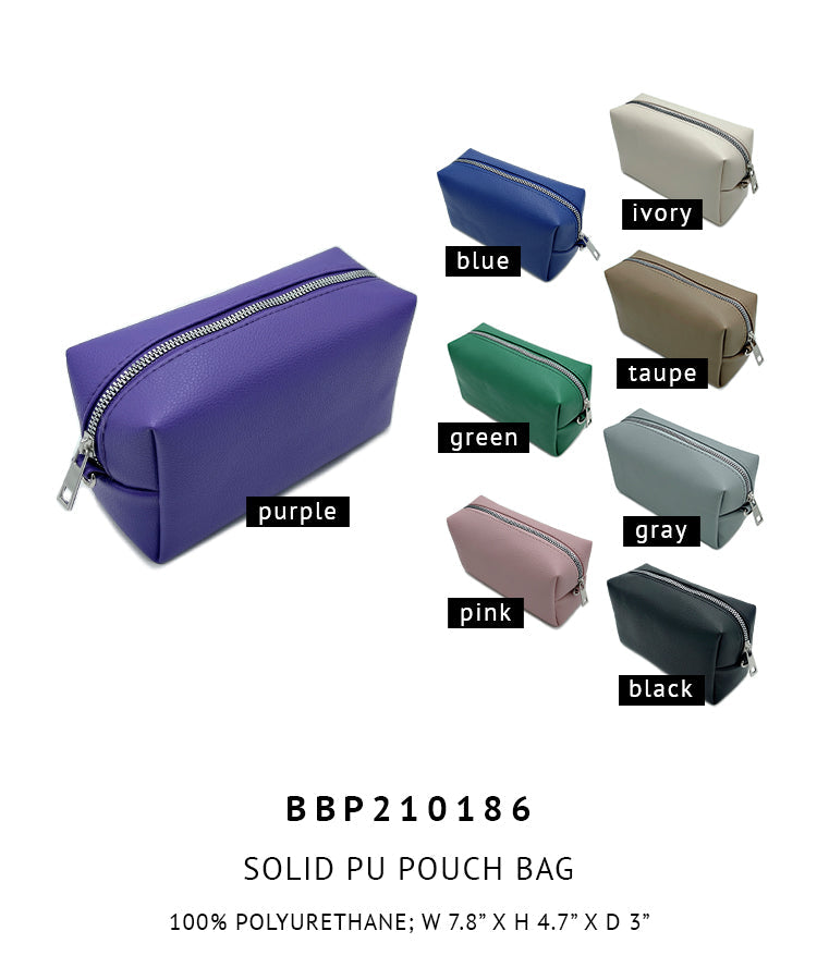 Shop for KW FashionSolid PU Pouch Bag at doeverythinginloveny.com wholesale fashion accessories