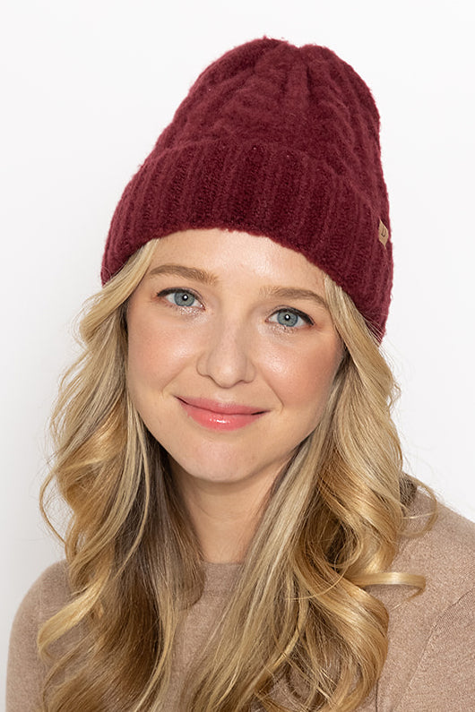 Cable Knit Cuff Beanie