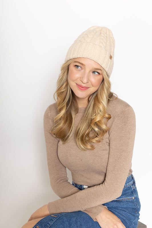 Cable Knit Cuff Beanie